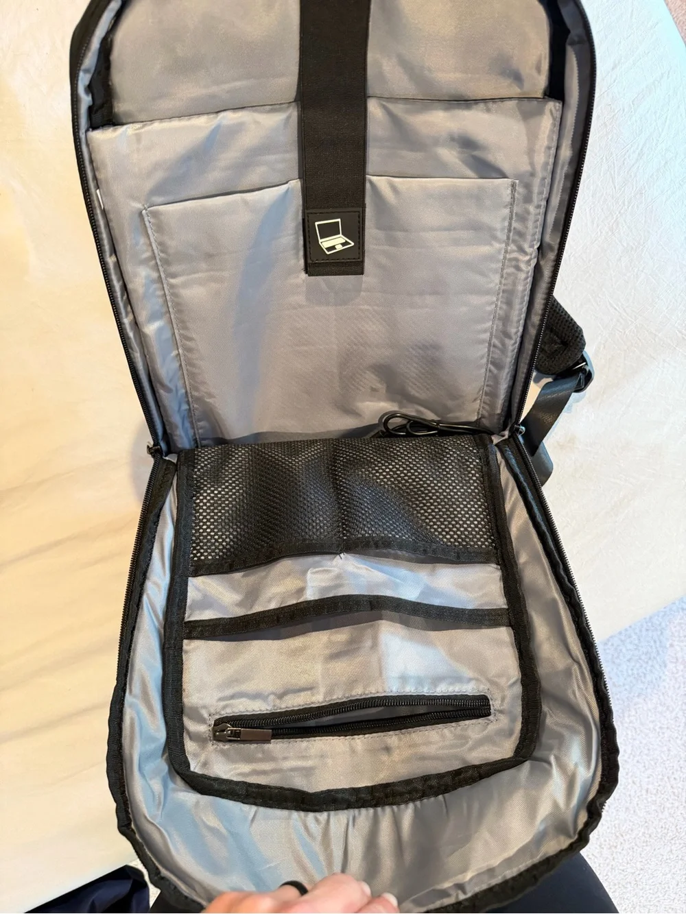 Black Men's Waterproof Urban Sling Backpack - Unbranded